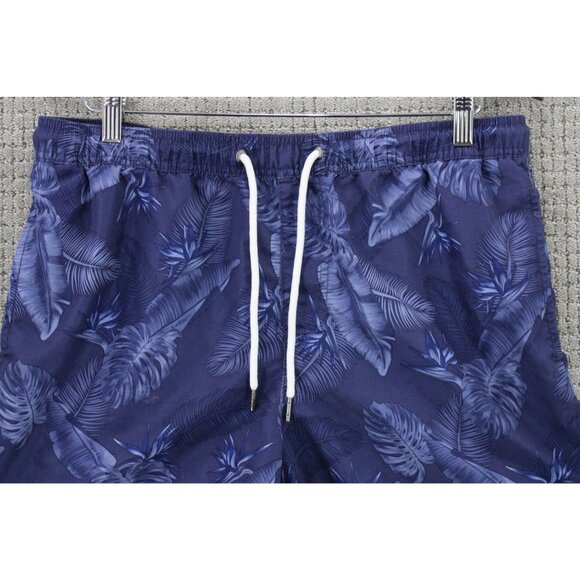 Jack & Jones Board Shorts Mens Navy Blue Floral Pattern Drawstring Surfing Large - Picture 2 of 8